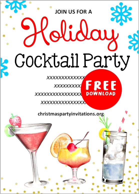 free christmas cocktail party invitations