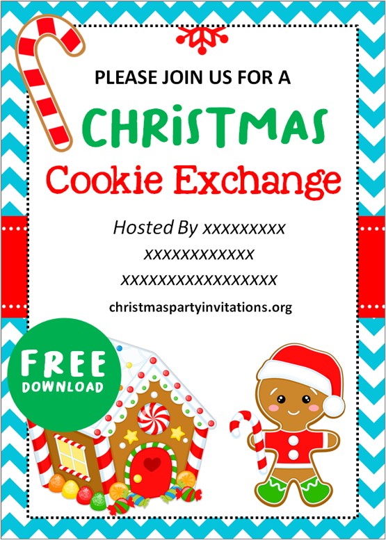 christmas cookie party invitations