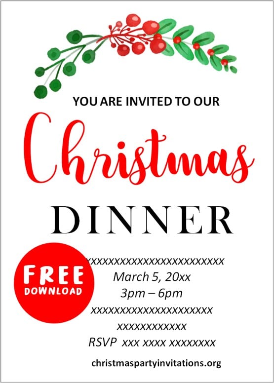 free-printable-christmas-dinner-party-invitations-templates