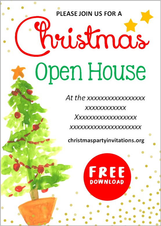 Christmas Open House Invitations