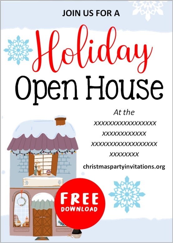 Holiday Open House Invitations