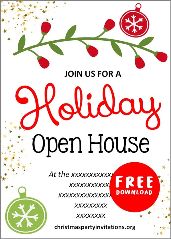 Holiday Open House Invitations