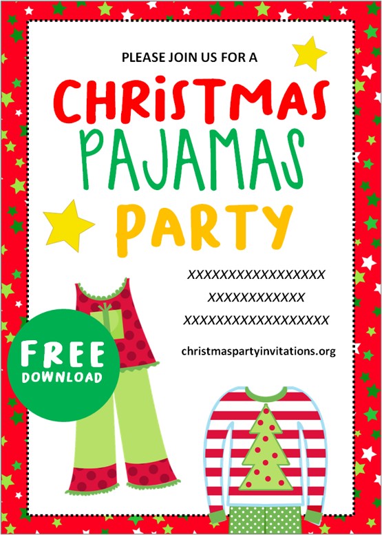 free-printable-christmas-pajama-party-invitations-templates-2020