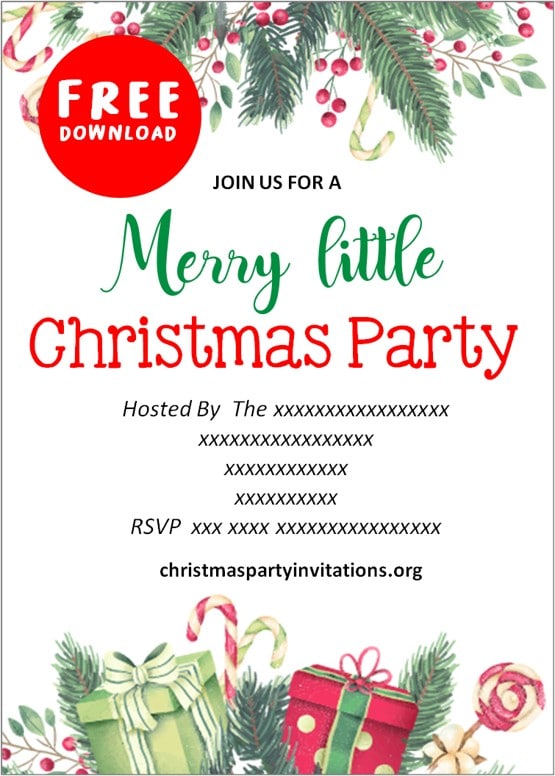 christmas invitations free download