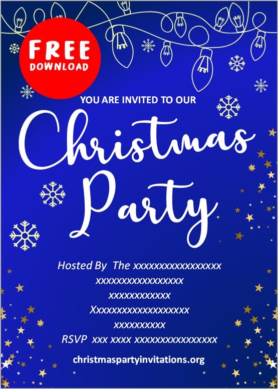 christmas invitations printable