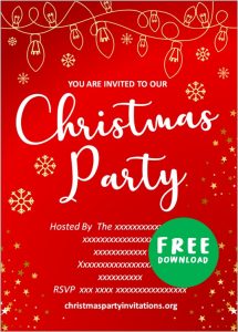 Free Printable Christmas Luncheon Invitations Templates 2020