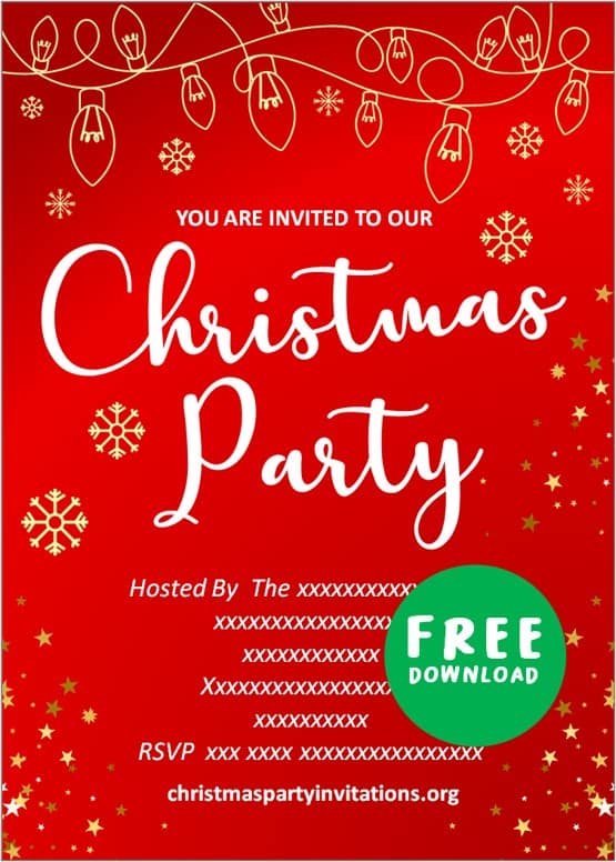 christmas invitations template free