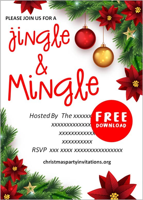 Jingle Mingle Holiday Party Invitations