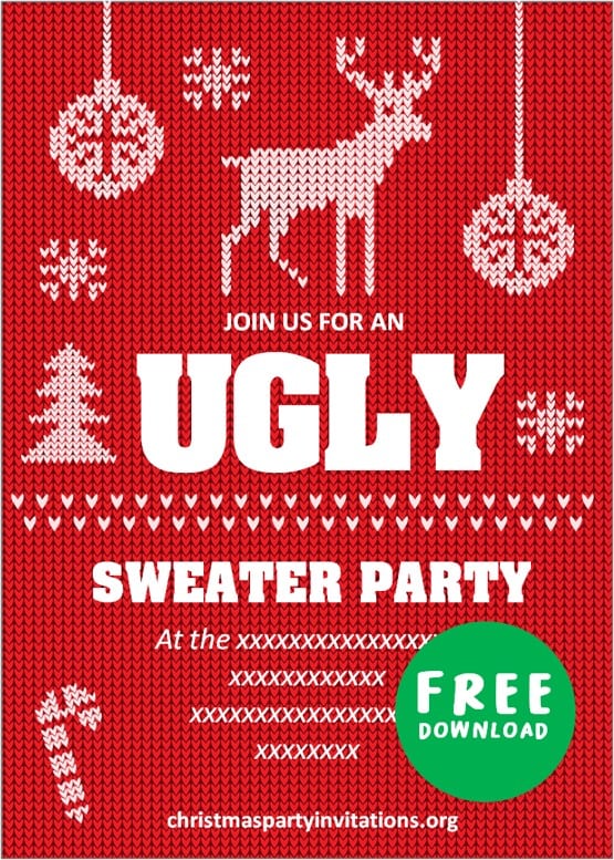 Ugly Sweater Party Invitations