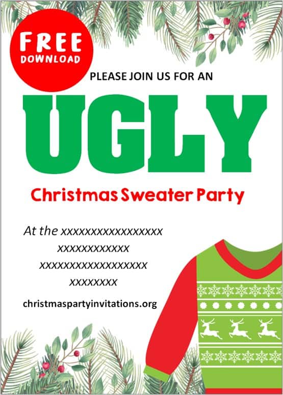 free-printable-ugly-christmas-sweater-party-invitations-templates-2020