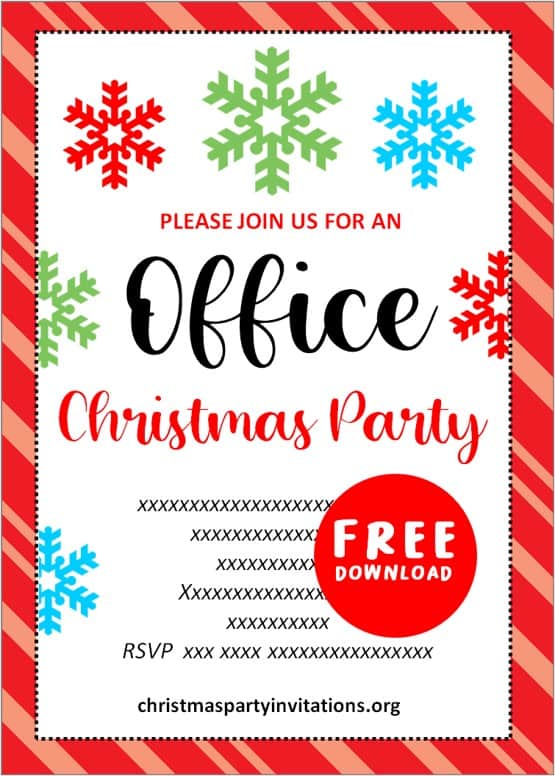 Company Christmas Party Invitations