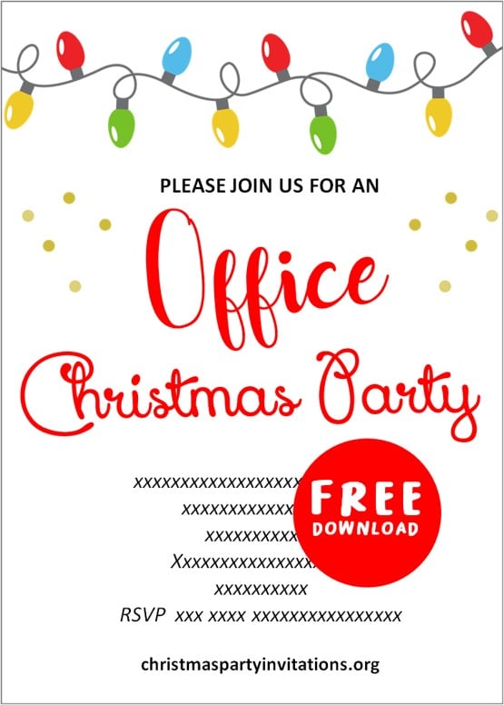 Office Christmas Party Invitations