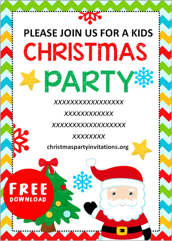 kids christmas party invitations