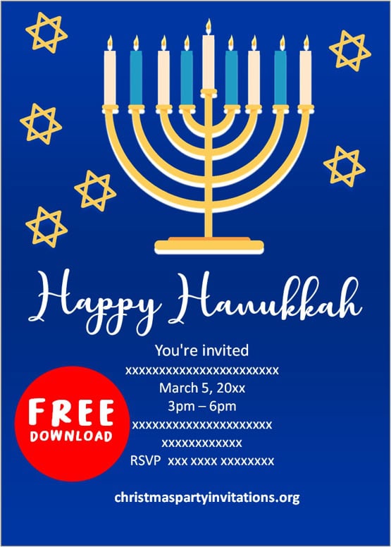 Hanukkah Invitation