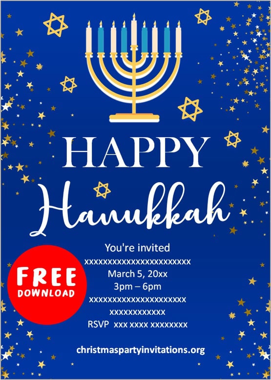 Hanukkah Party Invitations