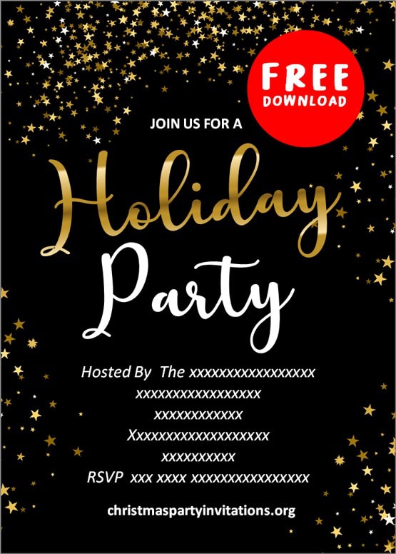 Holiday party invitations