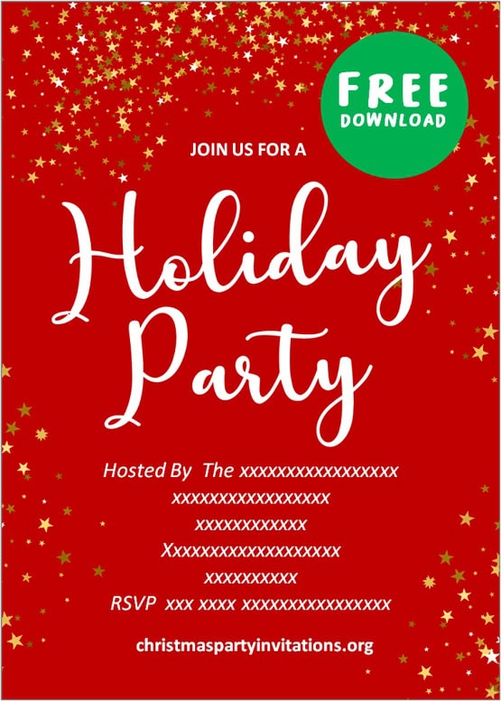 Holiday Party Invitations Templates Free Christmas Invitations