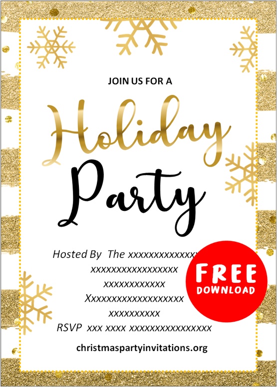 Holiday Party Invitations Templates Free Christmas Invitations