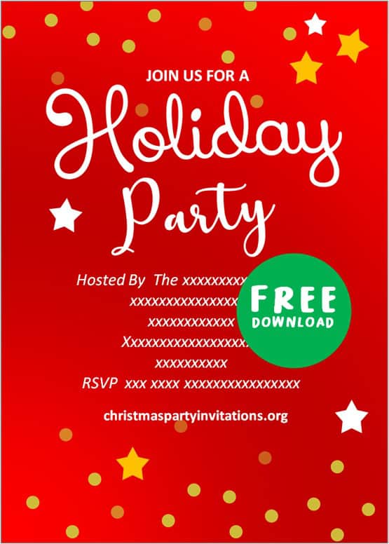 Holiday Party Invitations Templates Free Christmas Invitations