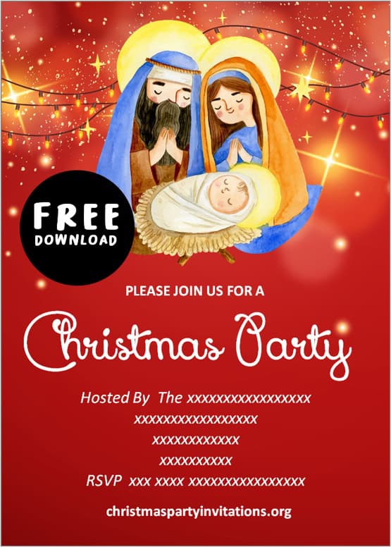 nativity invitation template