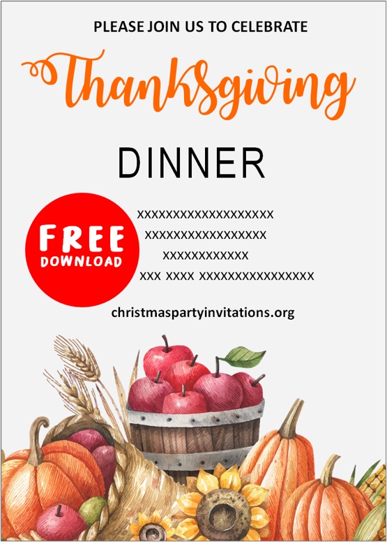 thanksgiving invitations free