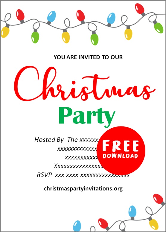 Free Printable Christmas Party Invitations Templates 🎄 🎁 🔔