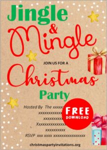 Jingle and Mingle Christmas Invitations Christmas Invitations