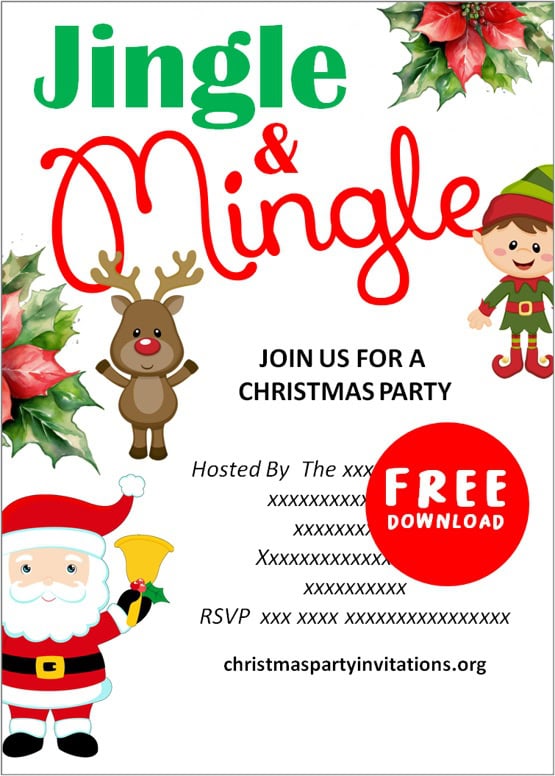 Jingle & Mingle Christmas Party Invitation